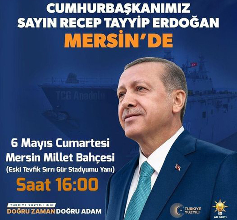 Cumhurbaşkanı Erdoğan Mersin’e geliyor