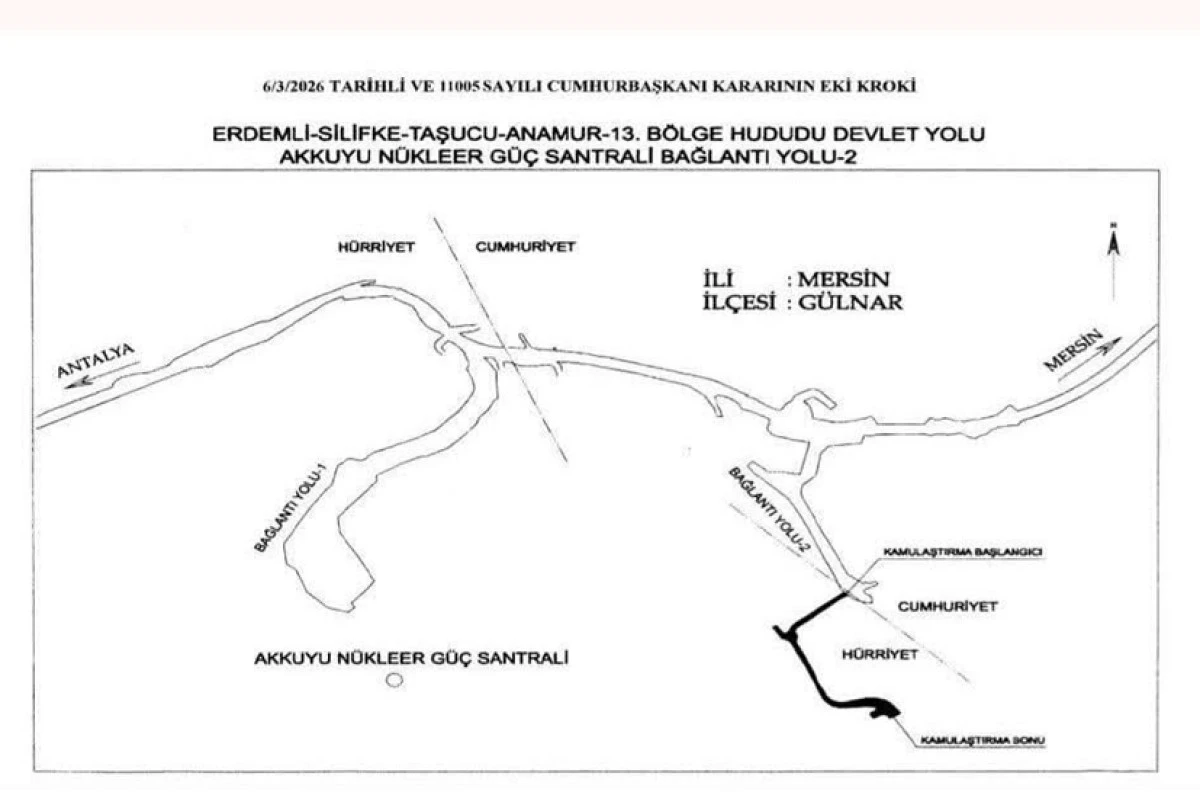 Cumhurbaşkanı onayladı, Akkuyu&rsquo;ya yeni bağlantı yolları yapılacak