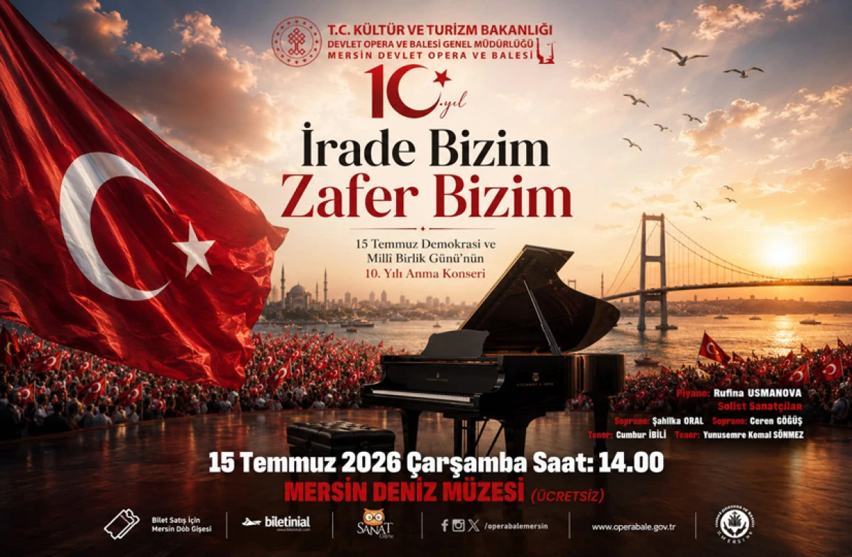Mersin DOP&rsquo;tan &lsquo;İrade Bizim Zafer Bizim&rsquo; konseri