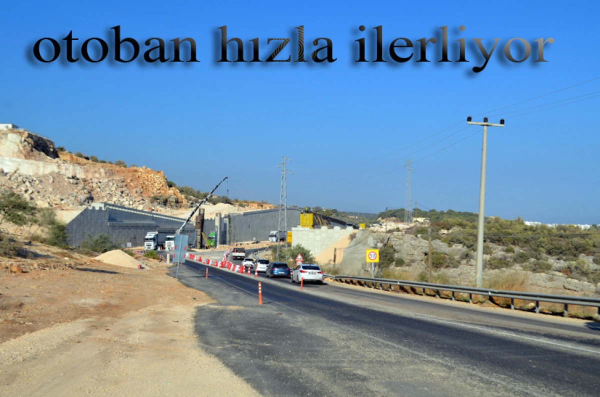 Otoban çalışmaları hızla ilerliyor