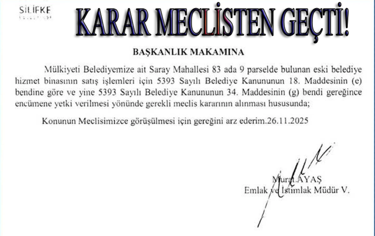 AK PARTİ, “SATILIK BELEDİYE!”